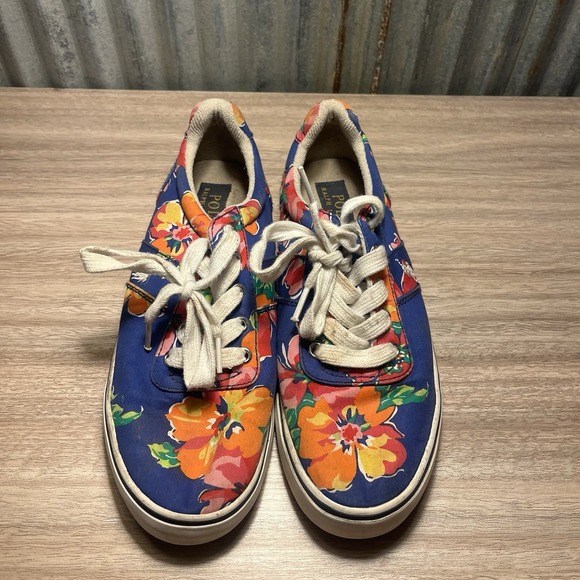 Polo Ralph Lauren Women's Floral Sneakers Shoes US 4.5 - Picture 2 of 8